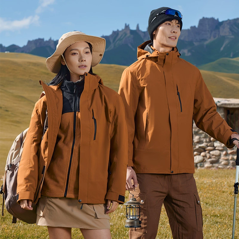 Осень и зима три в одном два комплекта куртки для мужчин и женщин