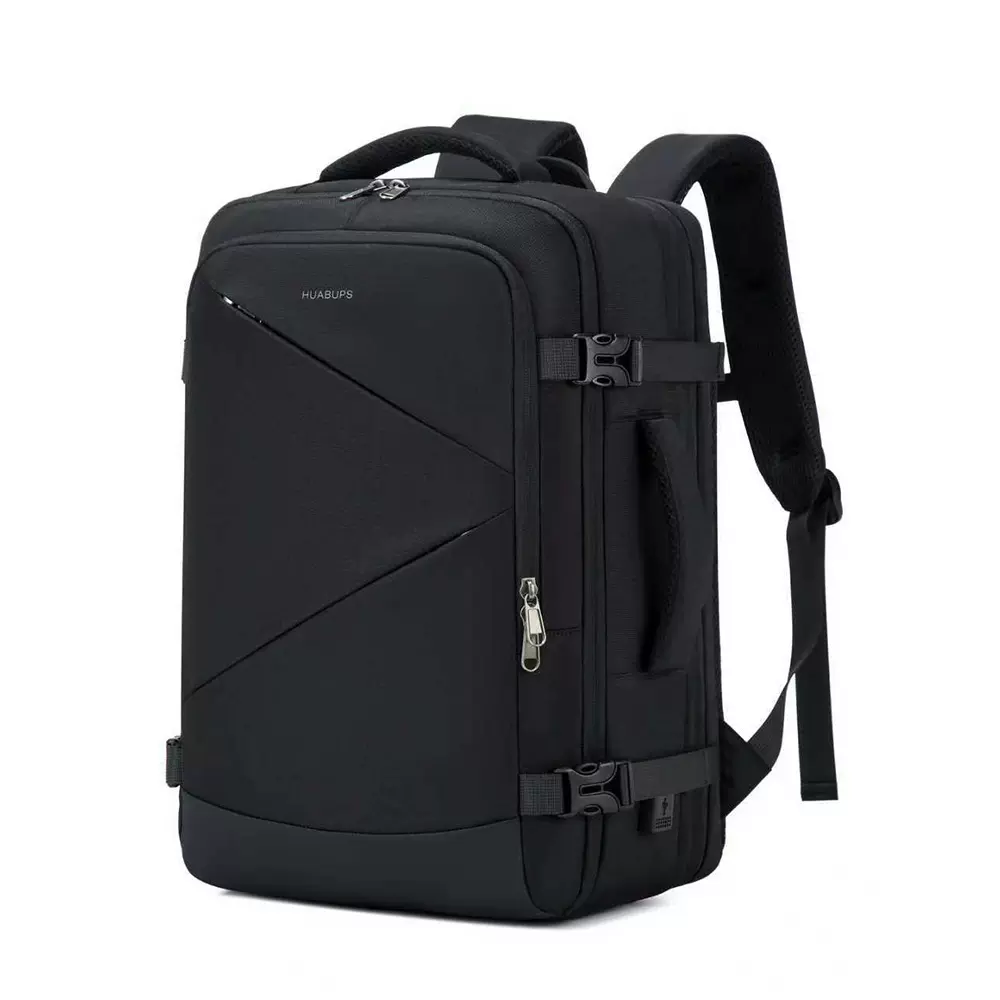 商务休闲双肩包可扩容大容量旅行背包新款跨境防水高级感电脑背包