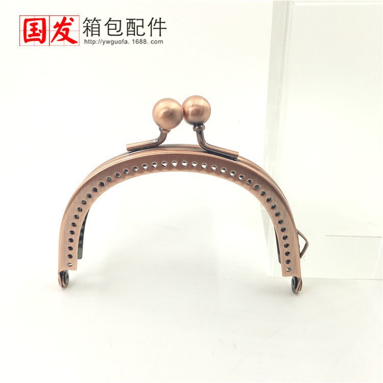 [Xiao Fang Pit] 8.5CM semicircular superficie lisa de 9mm golpes de oro DIY bolsas de cambio oro oro