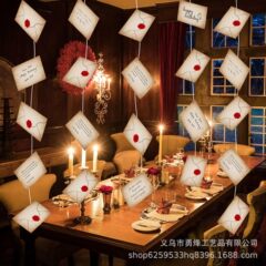 ハロウィーン装飾封筒バナーハリーポッター魔法呪術師テーマ装飾子供誕生日パーティー花