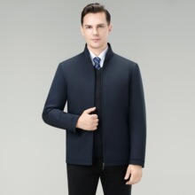 专柜正品立领棉衣男2025秋冬季蚕丝棉外套中年休闲轻薄保暖棉服男