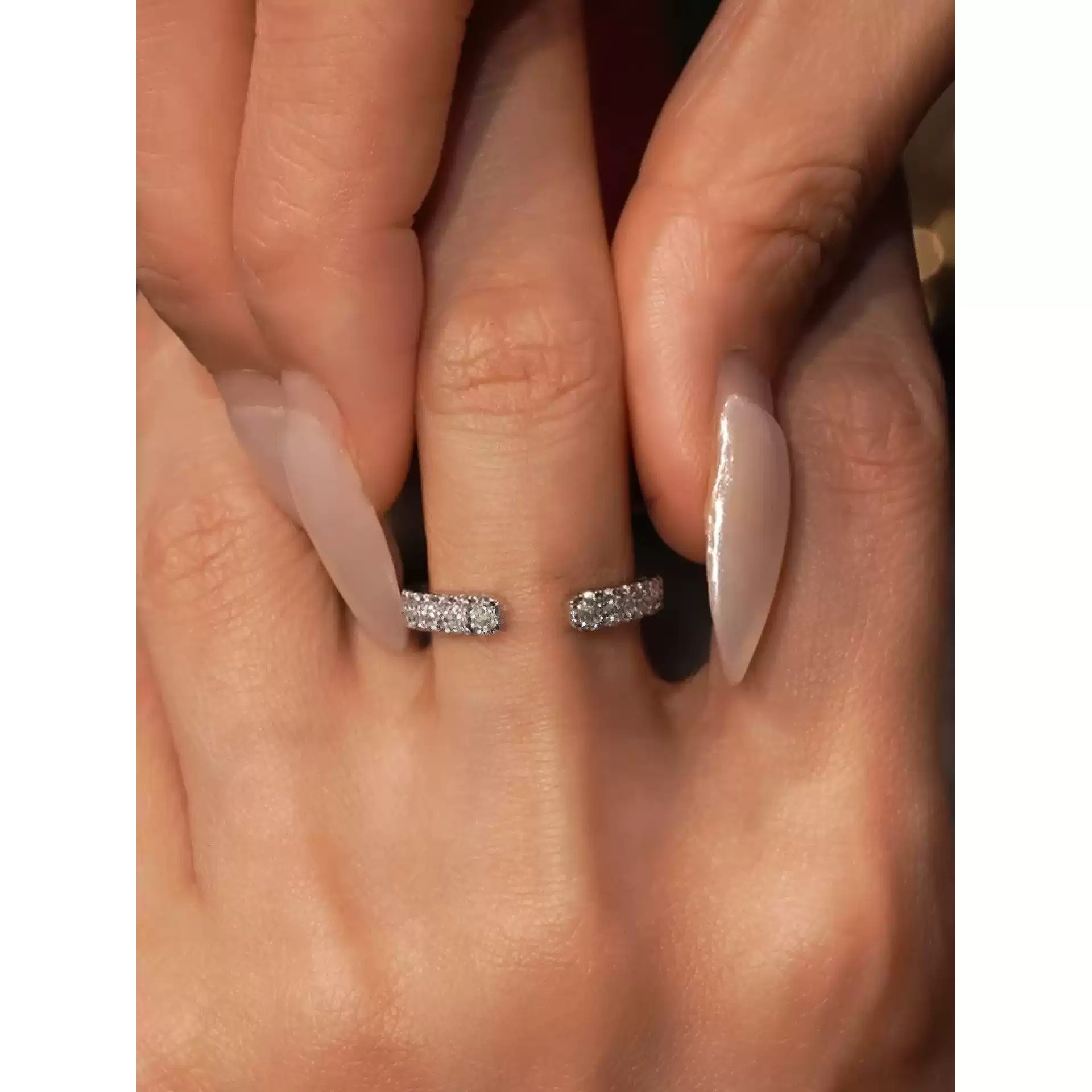 European American Ins-Style Dazzling Geometric Stackable Rings For Women, Exquisite And Unique Niche Design, High-End_voghion.com
