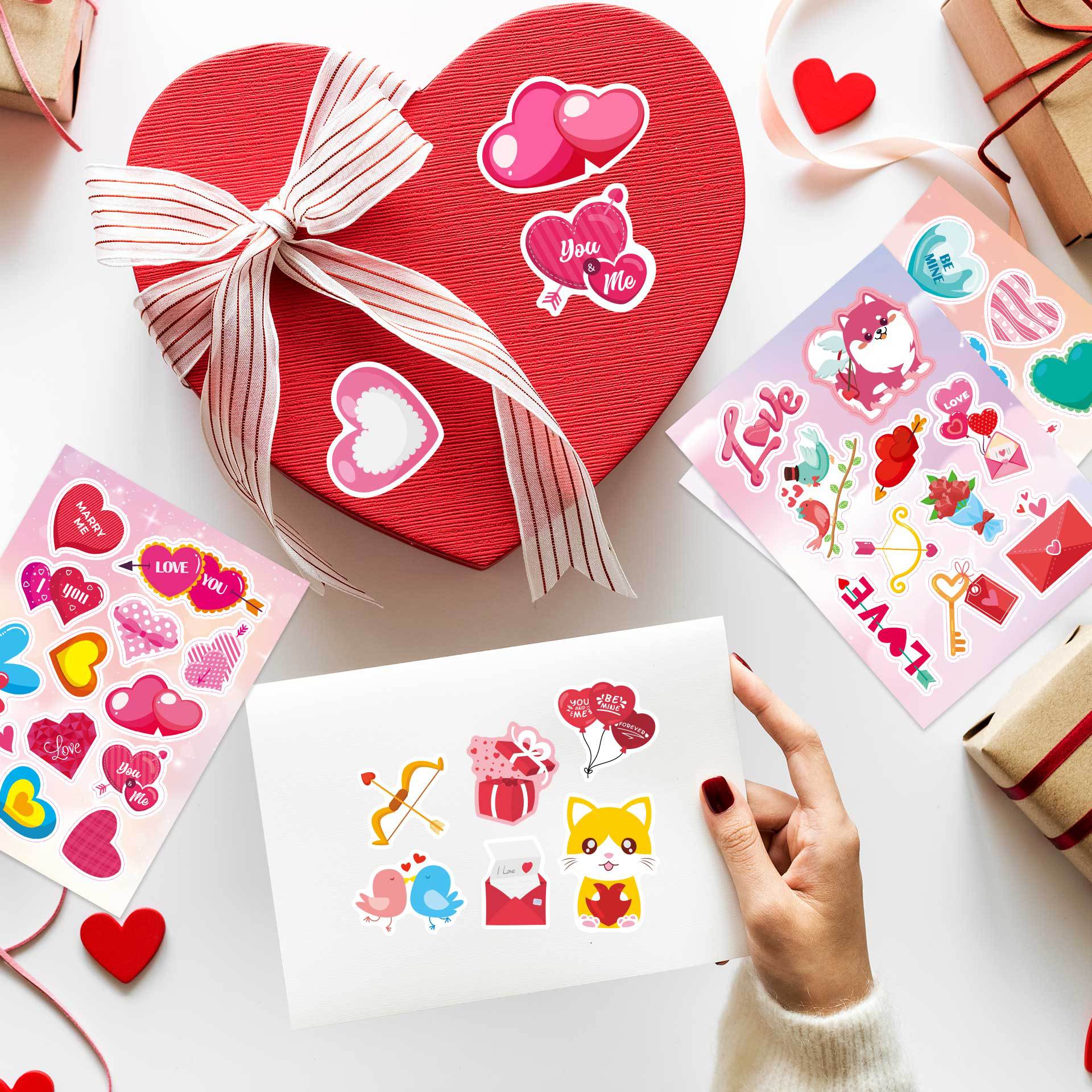 CM2311001 dibujos animados para niños lindo Día de San Valentín amor padre-hijo decoración educativa interactiva DIY pegatinas