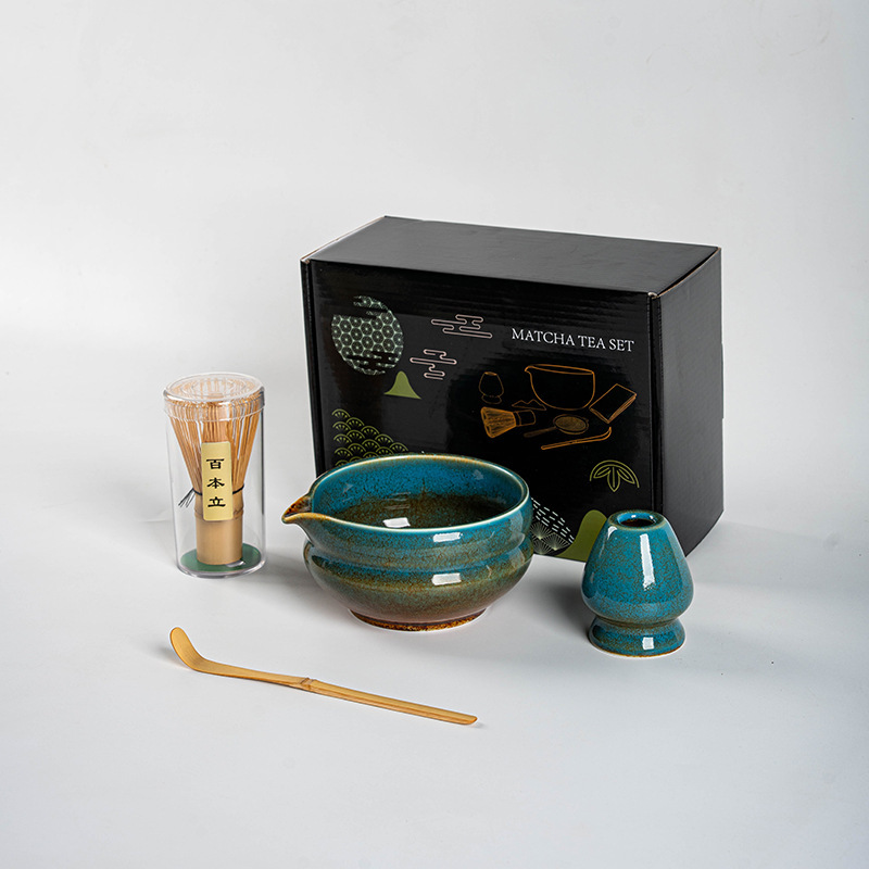 跨境专供窑变日式抹茶套装百本立工具茶筅茶刷宋代点茶批发厂家|undefined
