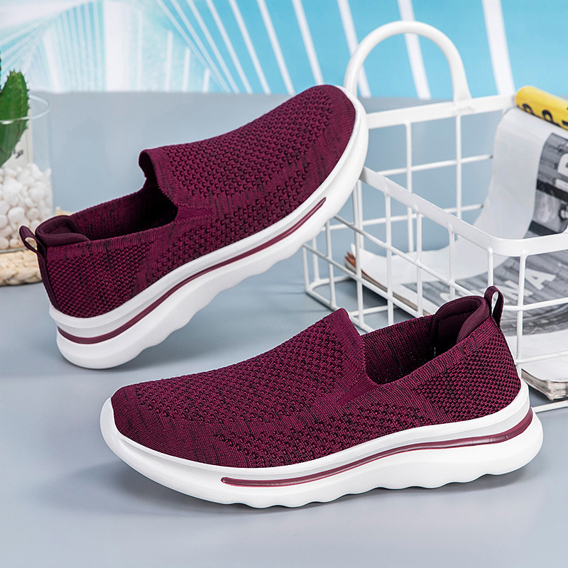 Nuevos zapatos deportivos transfronterizos de madres anti-deslizantes, zapatos de malla de mediana edad y madres image 3