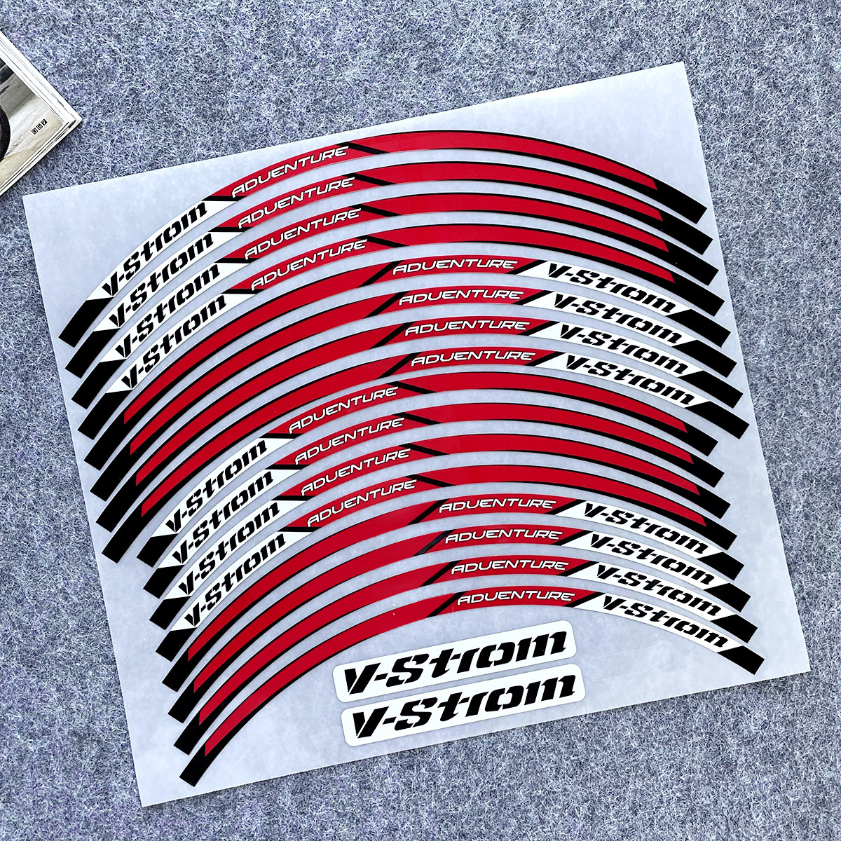 빨간색 반사 휠 스티커