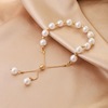 Brand small design bracelet from pearl, Japanese and Korean, 2023 years, simple and elegant design