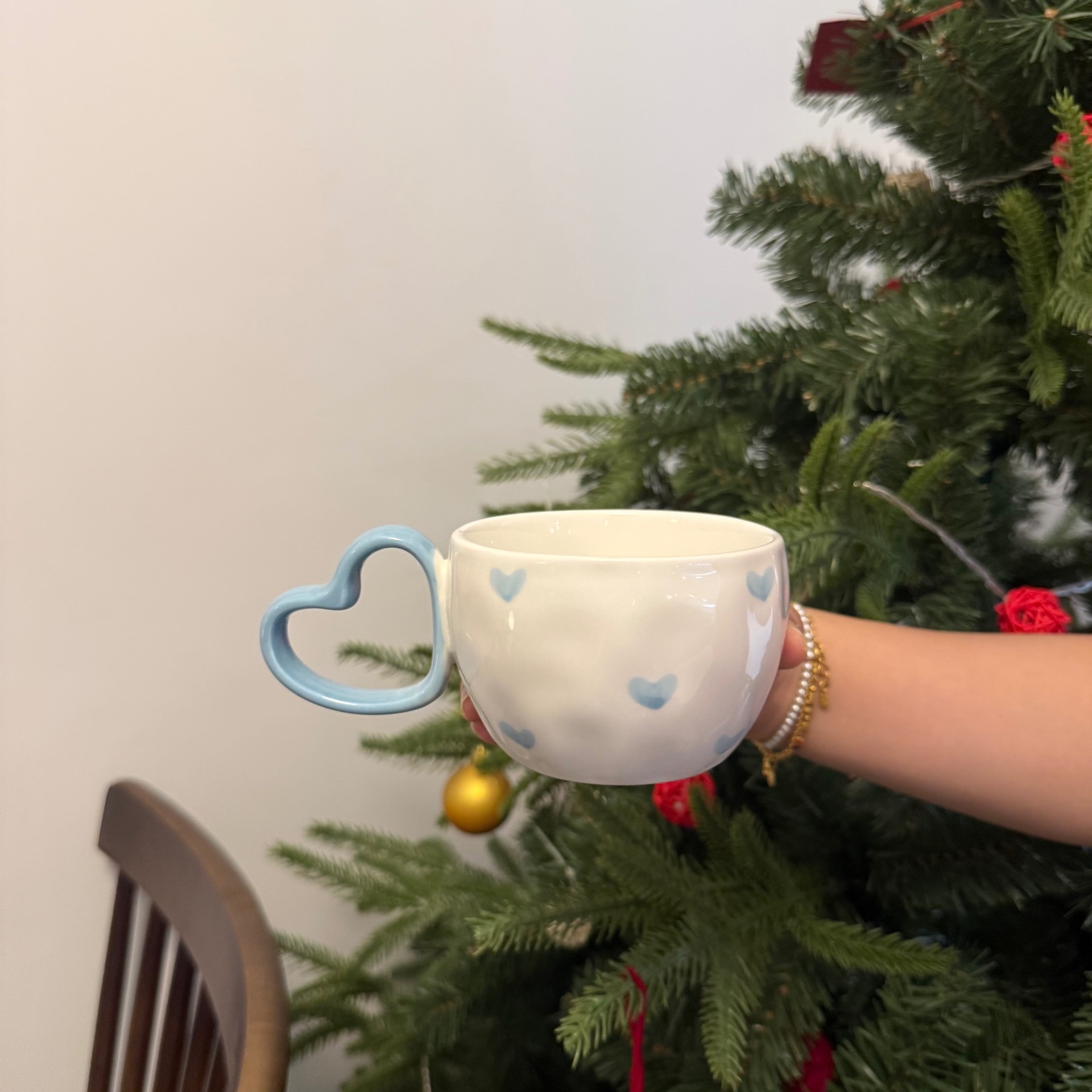 Estilo coreano inswind mano mano amor taza de café plato taza de cerámica dibujada a mano taza de desayuno exclusiva transfronteriza