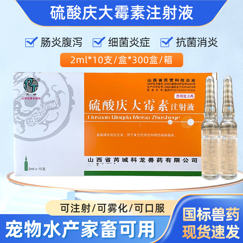 兽药硫酸庆大霉素注射液宠物呕吐拉稀猫咪狗狗通用剂厂家直发