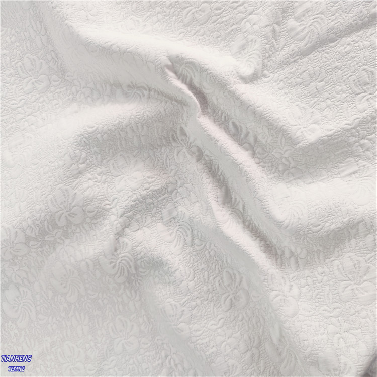 H-581# 黑白双层提花  时装男女西装外套连衣裙服装箱包帽子面料