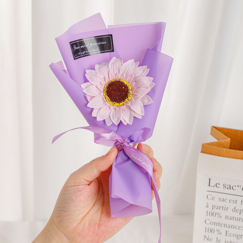 Sanba mini jabón flor pequeño ramo diosa Festival maestro girasol estrellado flor seca caja de regalo a juego al por mayor
