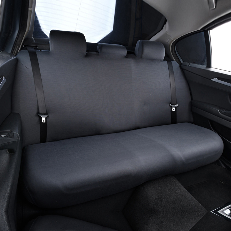 Car rear seat cover set with elastic backrest cover, cushion cover, fabric anti-slip thin model, universal for all seasons