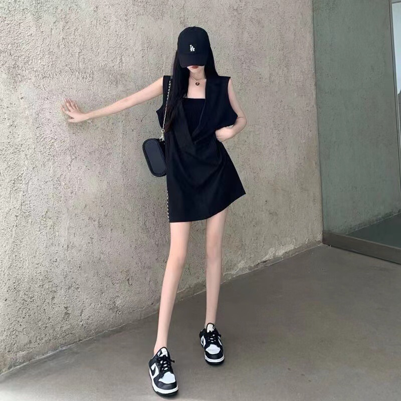French Hepburn Style Suit dress Women's Summer New Style Small Elegant Socialite Style Small Black Dress French Hepburn Style Suit dress Women's Summer New Style Small Elegant Socialite Style Small Black Dress
