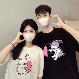 Summer Pure Cotton Short-Sleeved T-Shirt Couple Wear Lazy Style Loose Niche Design Tops for Men and Women Student Trendy Class Uniforms