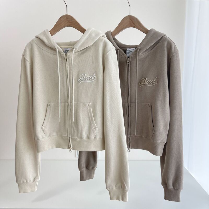 Special Offer Non-Returnable/Badbl*Od Stereo Letter Embroidered Zipper Hooded Jacket Cardigan Special Offer Non-Returnable/Badbl*Od Stereo Letter Embroidered Zipper Hooded Jacket Cardigan