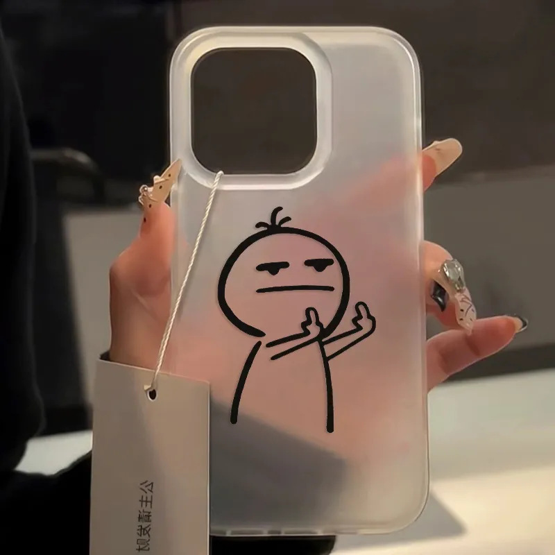 Line gesture for Apple 15promax mobile phone case iphone14/13/12 mobile phone case transparent 8p soft case