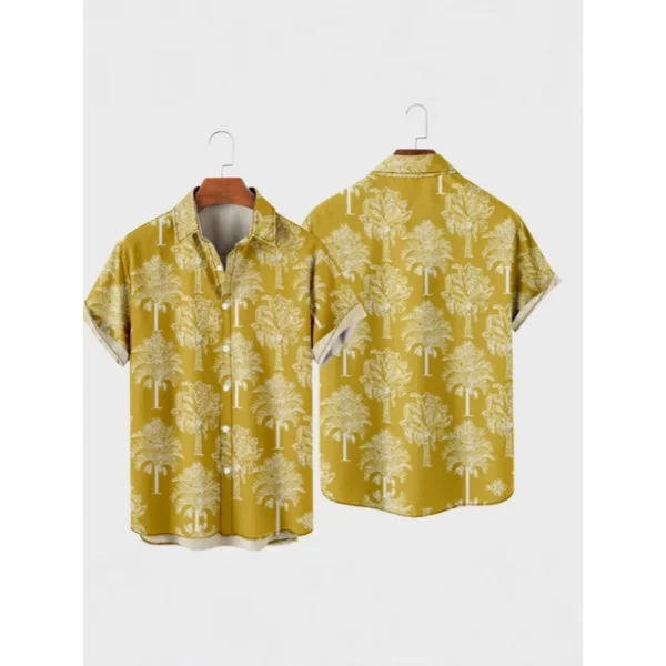 Independent Brand Summer Hawaiian Short-Sleeve Shirt with Creative 3D Digital Print Full-Body Design for Men