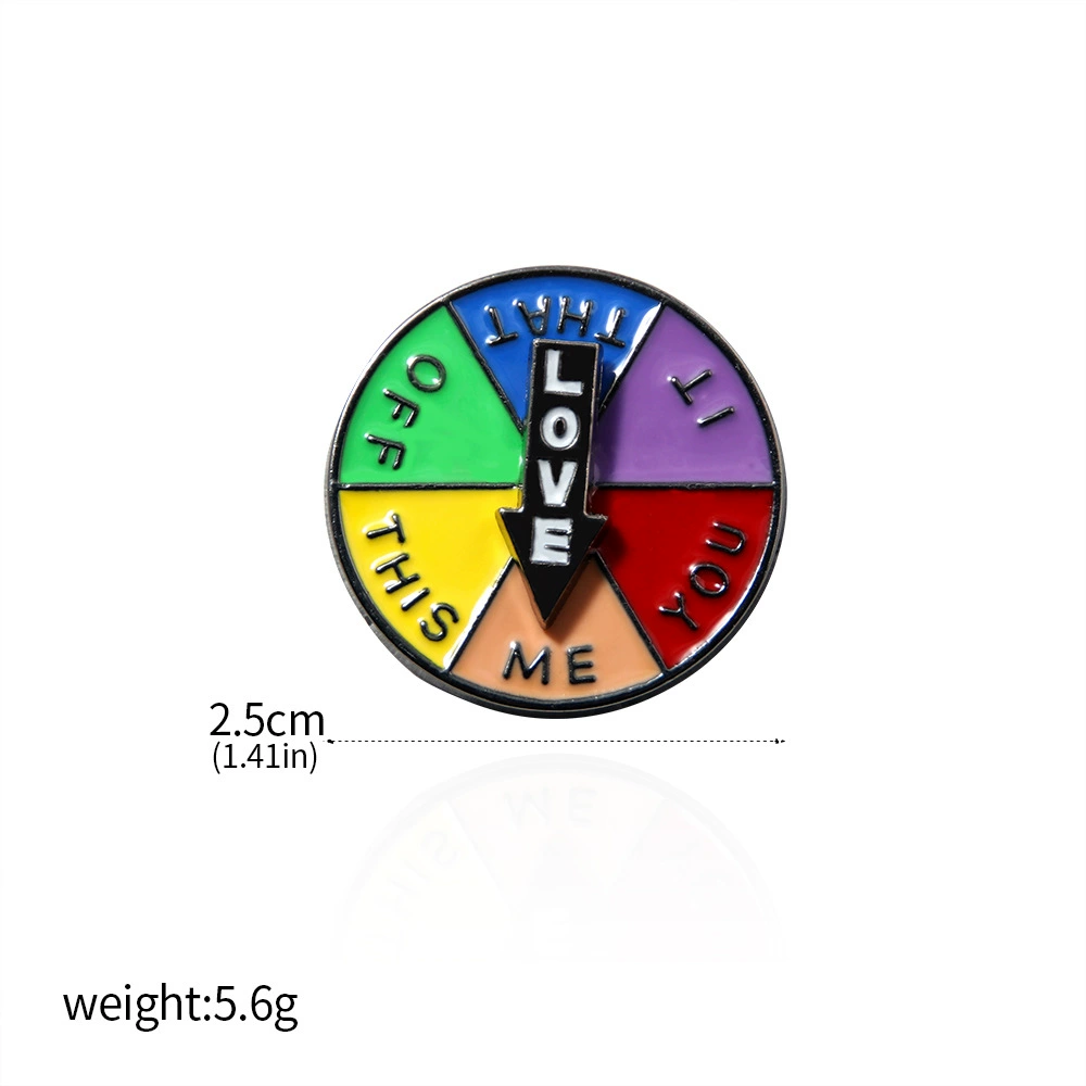 Rainbow emotional adjustable keychain, badge, brooch