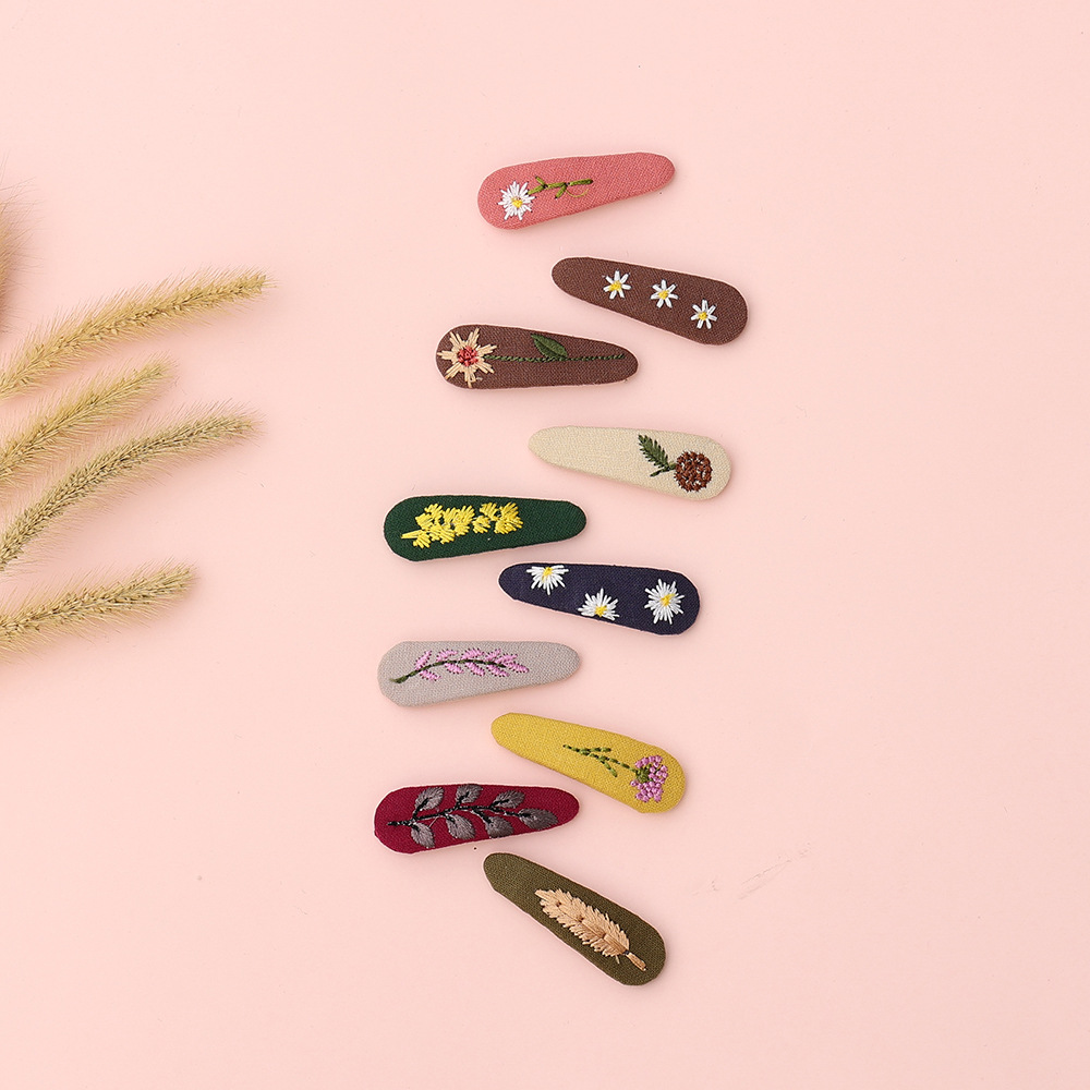 Cross-Border New ins style hair accessories children's BB clip Girls cute hair clip three-dimensional embroidery little girl bangs clip_voghion.com