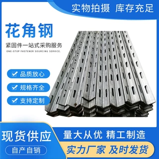 定制镀锌花角钢 多孔万能角铁 带孔风管桥架支架花角钢 万用角钢