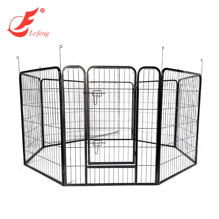 乐丰笼具 八片定制方管围栏方管铁丝宠物围栏 插销围栏宠物狗围栏
