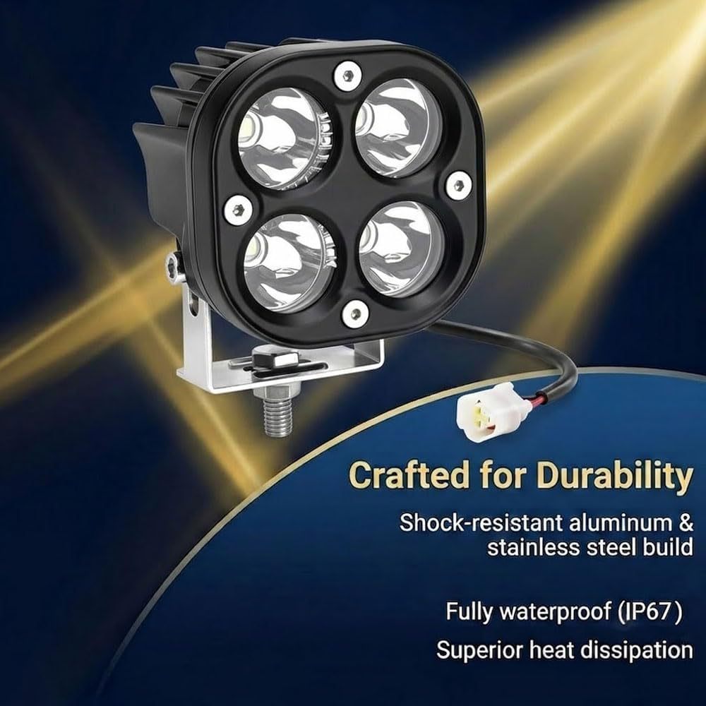 Cross-border in-stock 4inch Spotlight for mountain electric bikes, suitable for Yozma in 10 off-road vehicles, super bright work light