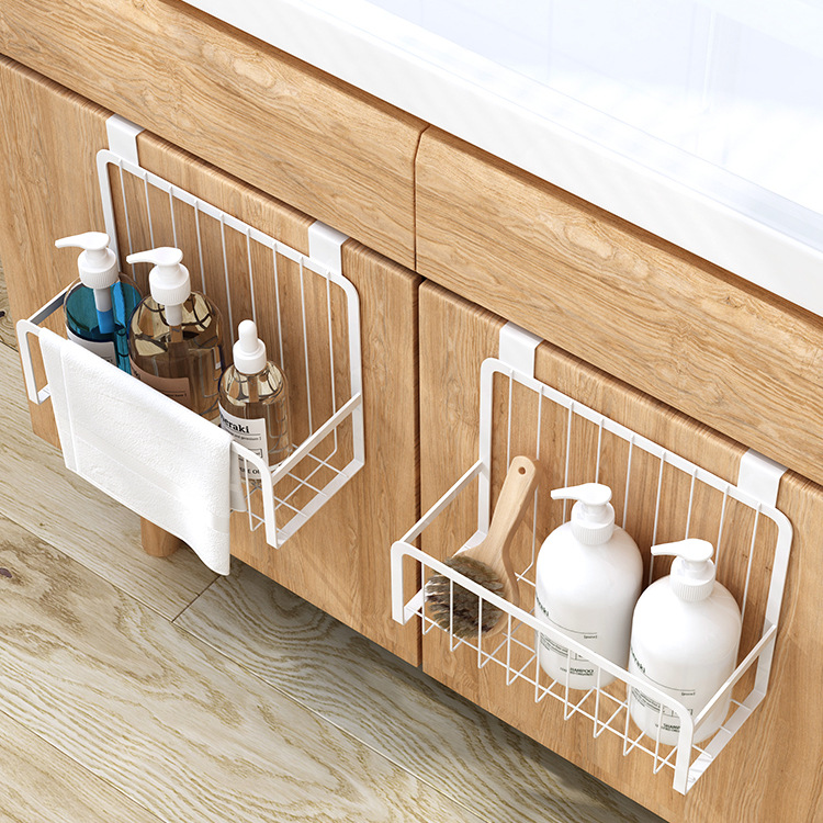 免安装挂2.0CM厚门板 加厚调料整理架日式橱柜门背挂架厨房置物架