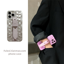 日韩极简水波纹iPhone14promax手机壳腕带适用苹果13pro个性创意1