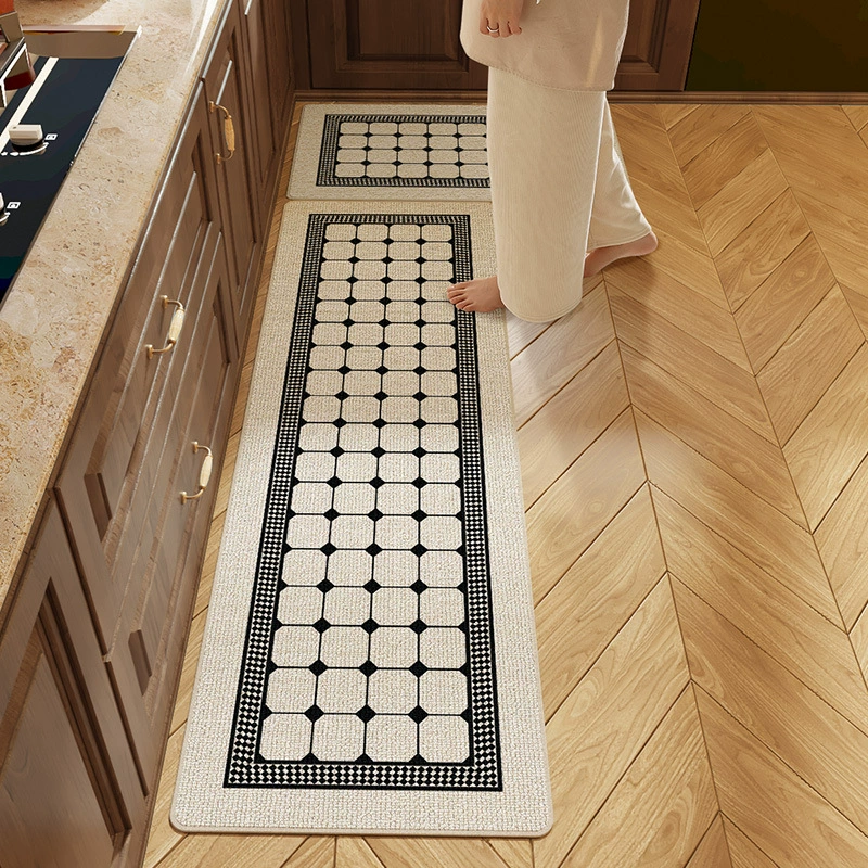 Минималистичный кухонный износостойкий ковер в скандинавском стиле, бытовой длинный коврик, водопоглощающий маслопоглощающий коврик, утолщенный грязеотталкивающий коврик для ног