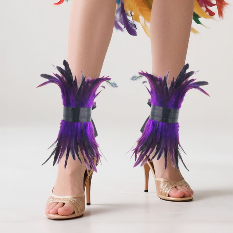 Halloween nuevo Amazon venta caliente plumas juego de baile vestido de gala desfile espectáculo accesorios de vestuario