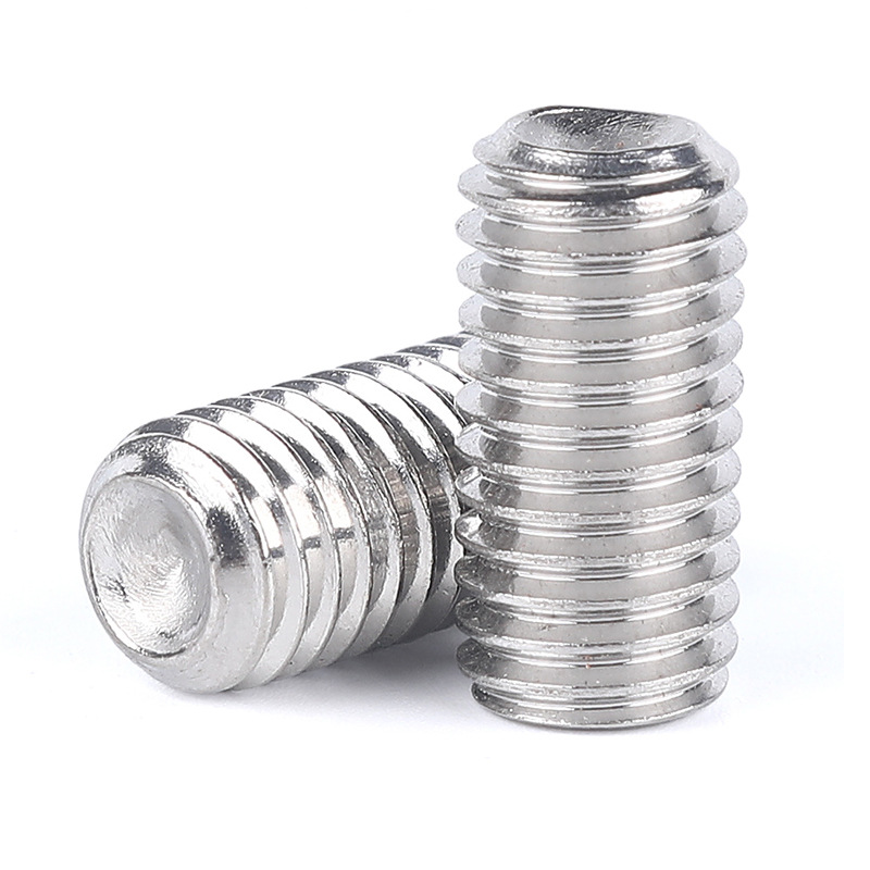 304不锈钢凹端紧定螺丝机米螺钉 内六角无头螺丝钉顶丝M2M3M4-M10