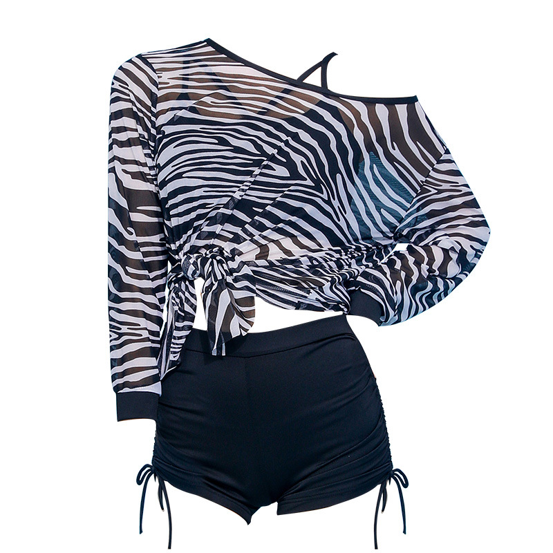 Traje de baño de tres piezas Correa dividida para mujer 2023 nueva protección solar conservadora cubierta del vientre adelgazamiento vacaciones traje de baño de aguas termales