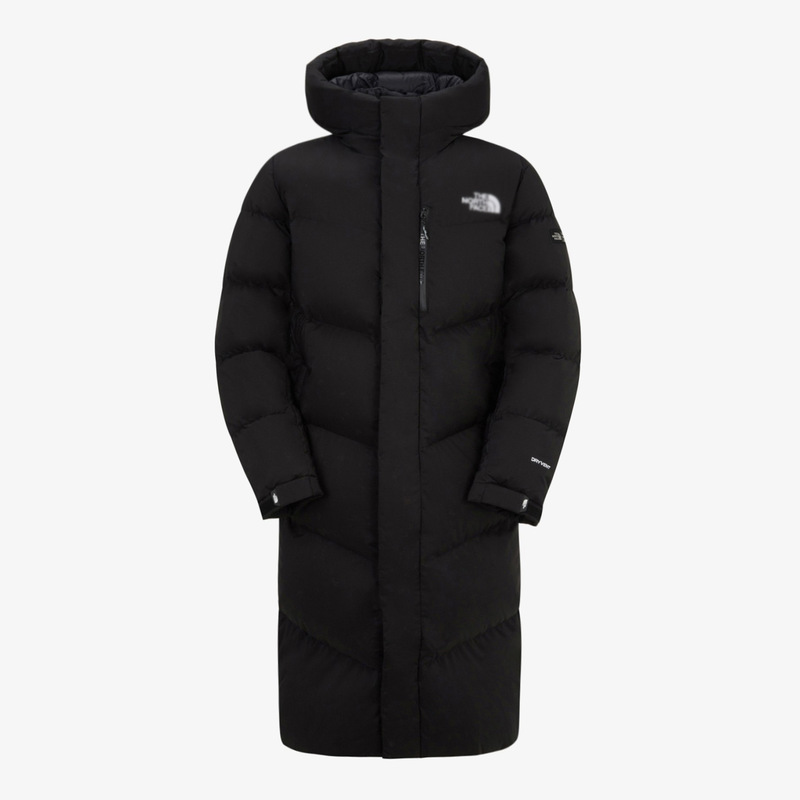 High-End North Face Long down Jacket, Over-The-Knee Hooded White Duck down Coat, Winter Warm Windproof and Cold-Resistant for Men and Women