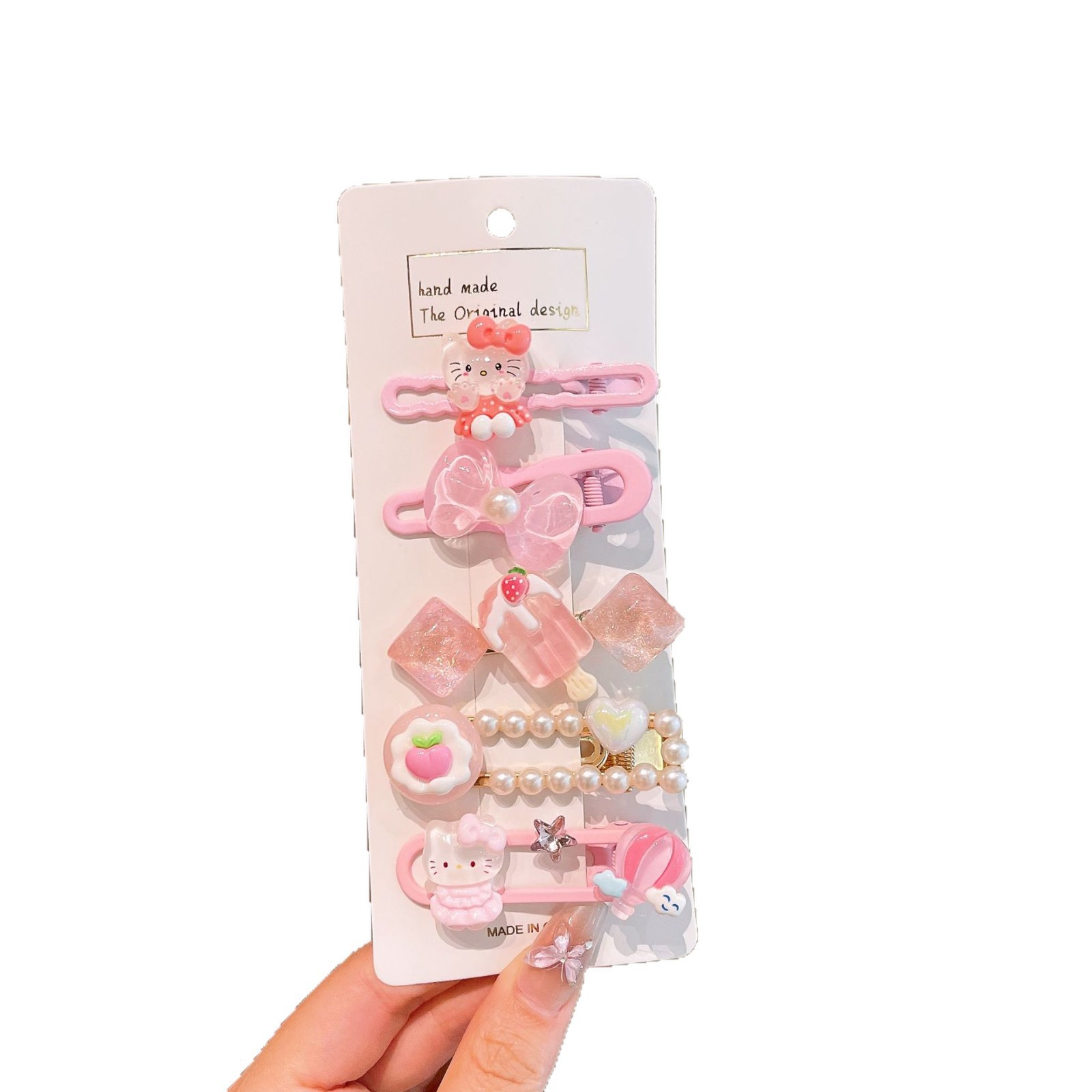 Dulce Kitty clip de cabello para niños mujeres estilo universal clip de frisa lateral clip de cabello de arco clip de cabello para niñas adornamiento para el cabello