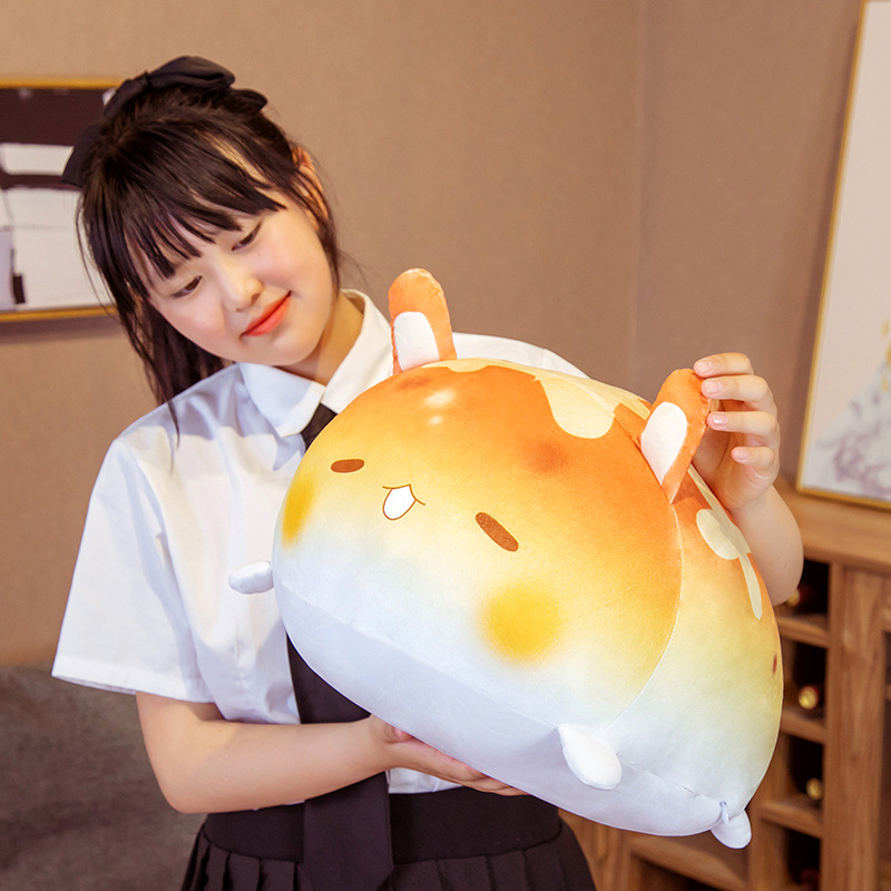 Simulation Bread Shiba Inu Plush Toy Cute Cream Bear Rag Doll Big Pillow Dog Dual-use Blanket Wholesale