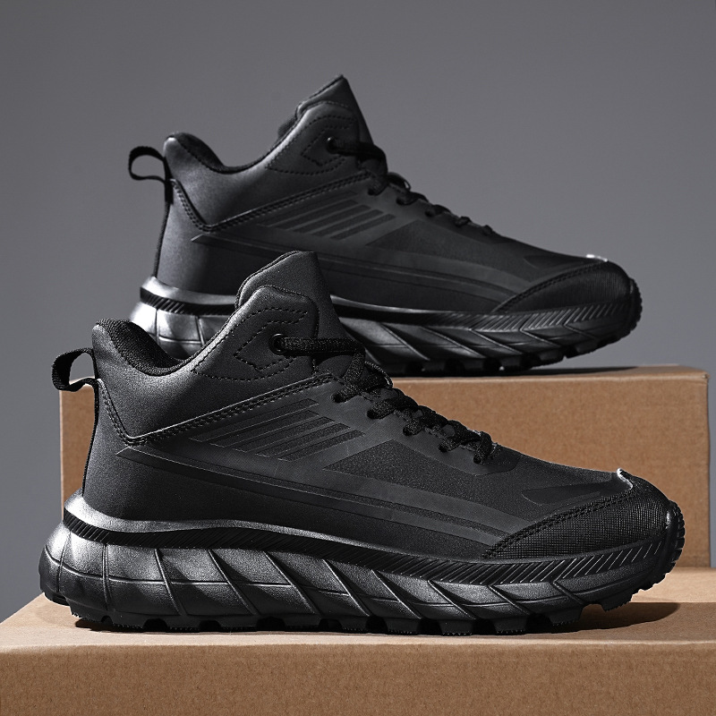 2024 otoño y invierno transfronterizos zapatos de algodón impermeable zapatos de nieve de hombre calentamiento a prueba de frío zapatos deportivos de altura en stock