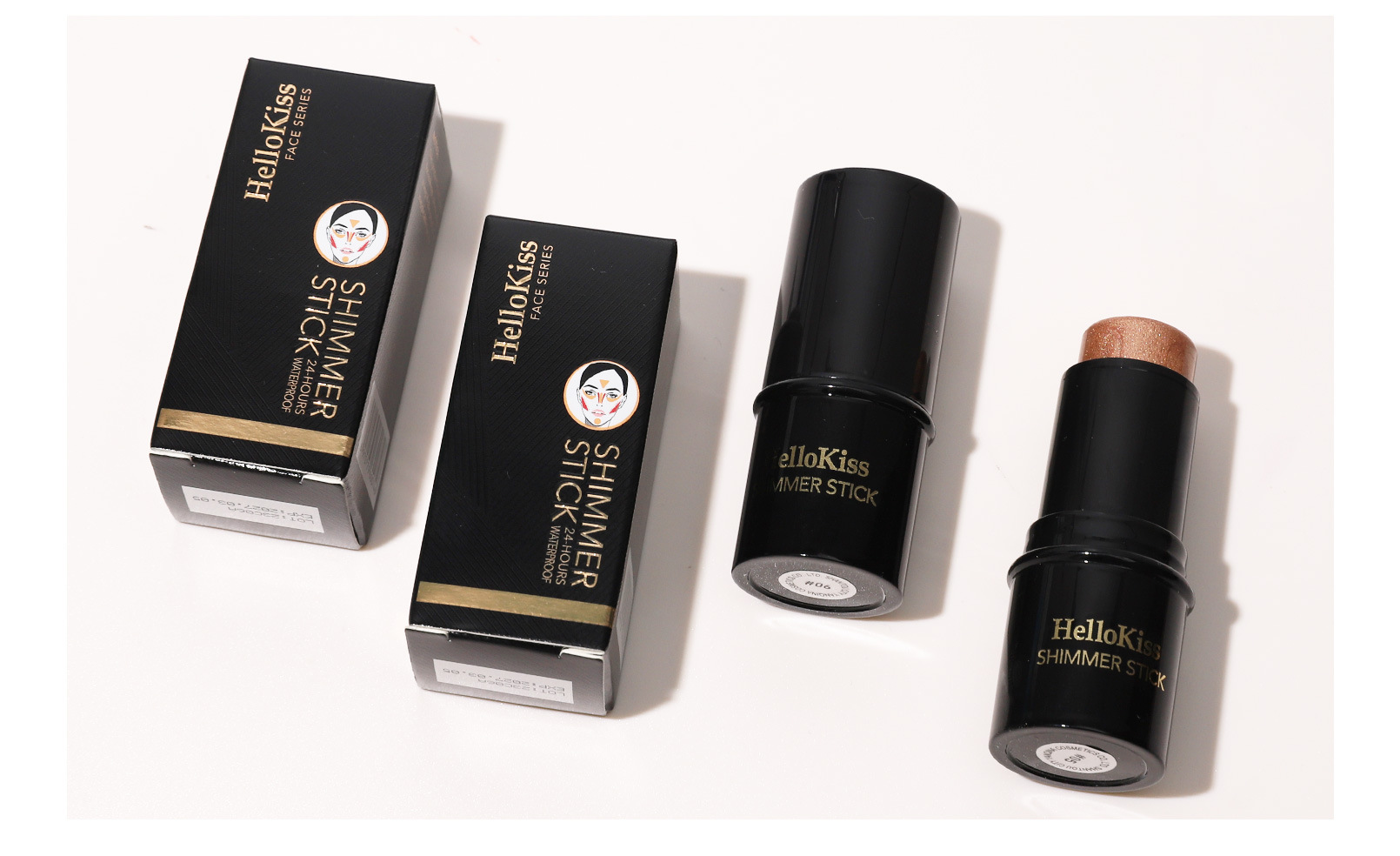 HelloKiss Highlight Brightening Contouring Stick Three-dimensional Face Base Multi-color Highlight Shadow Concealer Pen Makeup undefined