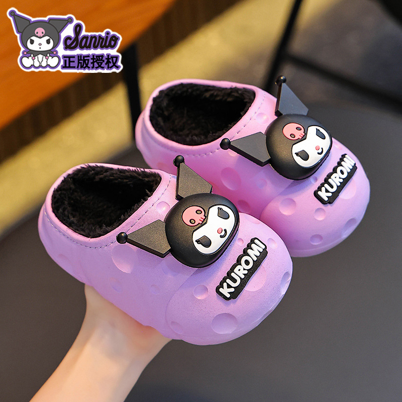 Zapatillas de algodón de invierno para niños niñas calentadas y pelusa para padres e hijos en el hogar bolsas de zapatos de algodón para niños pequeños y medianos