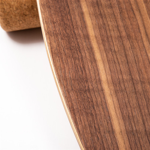 New North American Walnut Bark Fish-Shaped Balance Board Wooden Fitness Board Ski Yoga Training Balance Board Curved Board