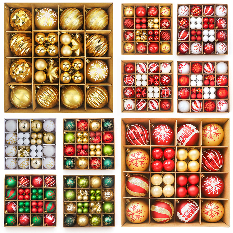 Christmas decorations 44 suit electroplated painted ball new Christmas ball Christmas tree pendant cross-border Christmas ball Christmas decorations 44 suit electroplated painted ball new Christmas ball Christmas tree pendant cross-border Christmas ball