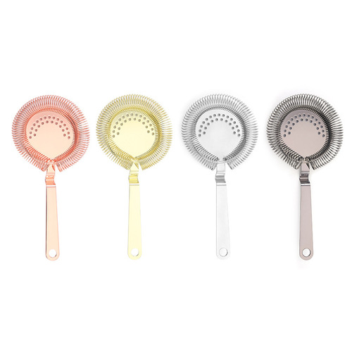 304 stainless steel cocktail round head curved ice filter ice filter bartender ice separator wine filter colander