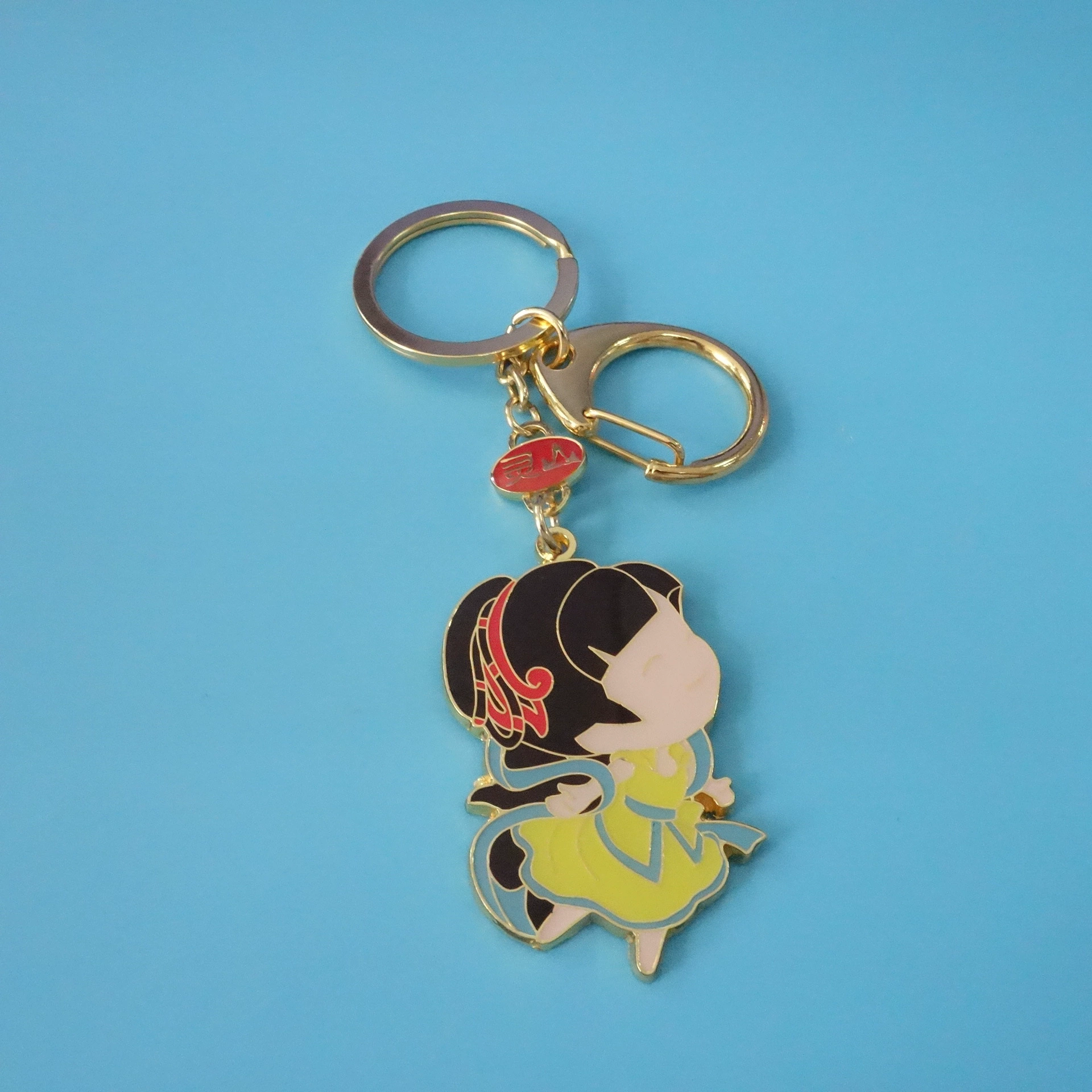 Брелок для ключей Lingshan Scenic Area, металлический окрашенный эпоксидный ключ, подвеска для сумки, аксессуары, подвеска