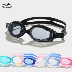 Factory direct sales adult swimming goggles waterproof and anti-fog swimming goggles small frame bag high-definition flat light swimming goggles for men and women