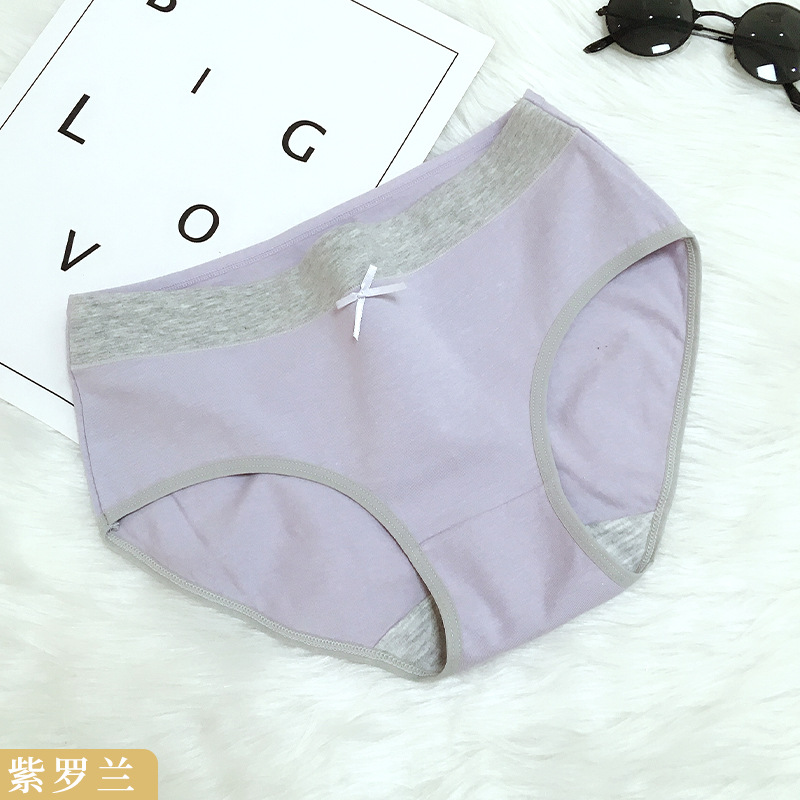 Fábrica al por mayor de ropa interior de algodón de las mujeres estudiante de niña japonesa chica Linda ropa interior de cintura media ropa interior de algodón de las mujeres