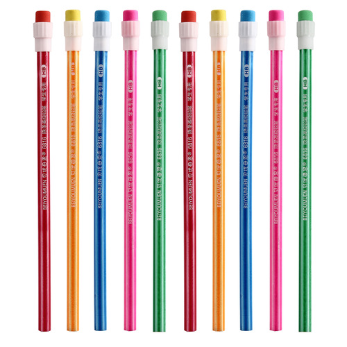Factory Wholesale HB Pencils Large Barrel Flower Rod Pencils for Children and Primary School Students Writing Pencils with Colorful Erasers