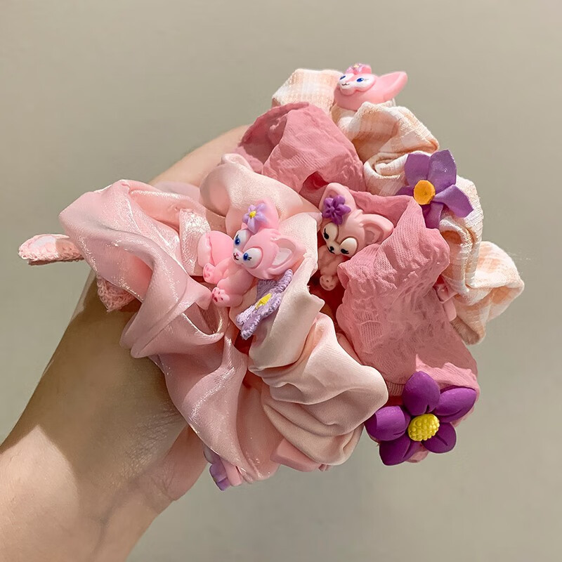 Leche azul (hermosa princesa) popularidad en línea coreana lindos ling nabel anillo de pelo intestino grande