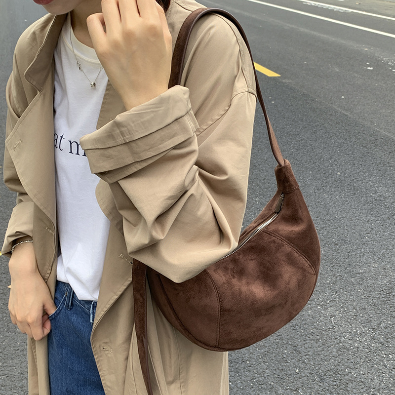 Hot Selling Women's Luxury Small Bag Korean Niche Horn Bag Retro New Leopard Print Shoulder Crossbody Dumpling Bag - Thumbnail 2