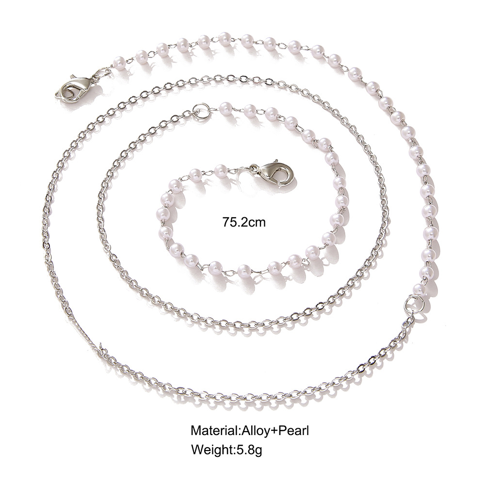 Fashion Geometric Alloy Plating Artificial Pearls Womenu0027S Necklace