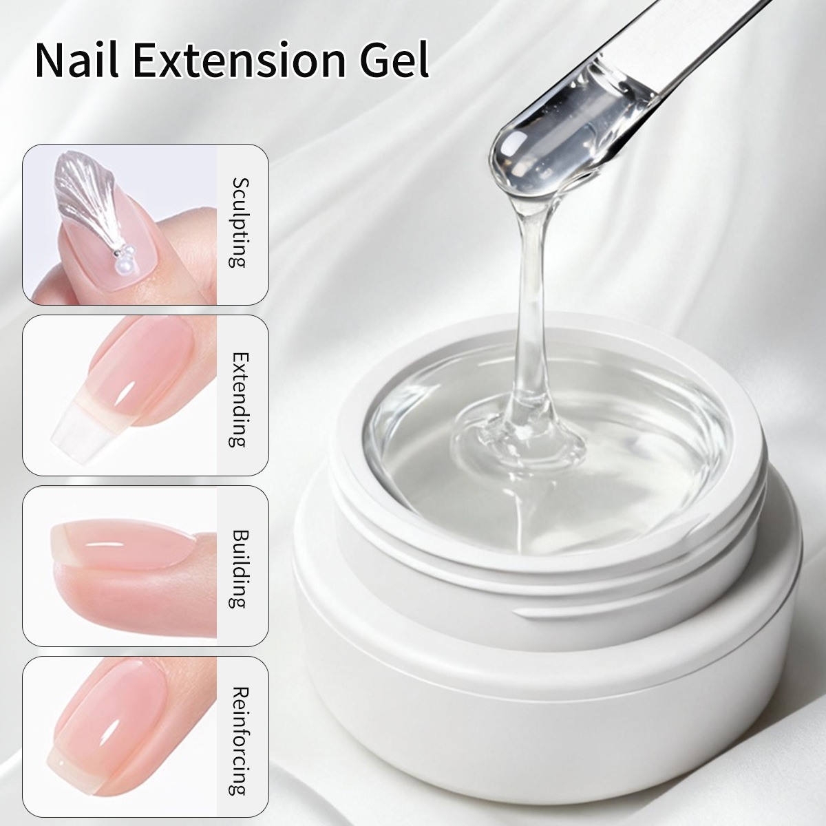 Pegamento de extensión de uñas de cristal pegamento de fototerapia UV rápido de uñas sin papel de uñas titular de uñas extensión rápida salón de uñas especial