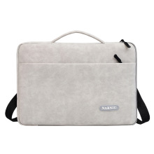 新款pu皮质手提电脑包加厚全包裹内胆包抗震大容量便携单肩手提包